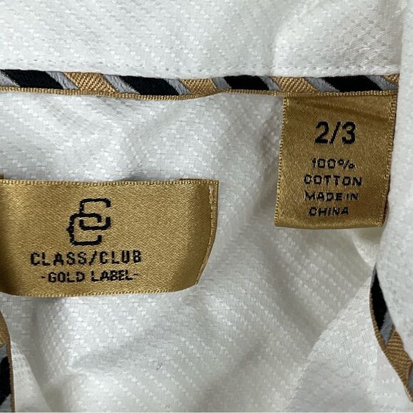 Class Club Gold Label Dress Shirt Boy Size 2/3 White - Picture 6 of 6